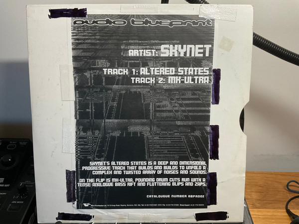 MK Ultra / Altered States by Skynet - 12", Promo, UK. 1997. Electronic/Drum n Bass Very Good Plus (VG+) Generic - vinyl For Sale in Nottingham. - 4