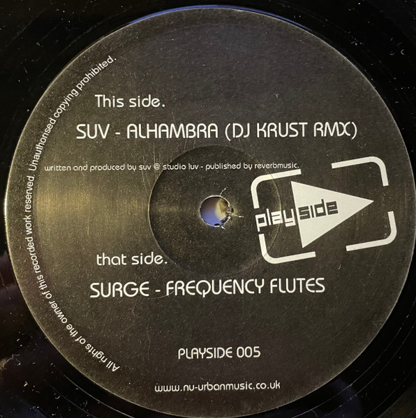 Frequency Flutes / Alhambra (Krust Remix) by Surge (5) / Suv - 12", UK. 2006. Electronic/Drum n Bass Very Good Plus (VG+) Generic - vinyl For Sale in Nottingham. - 2