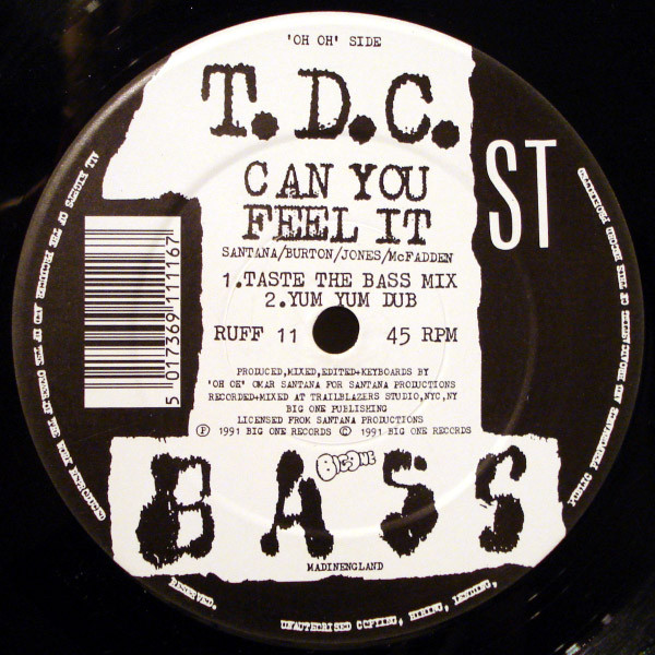 Can You Feel It by T.D.C. - 12", UK. 1991. Electronic/Breakbeat, Hardcore Very Good (VG) Good Plus (G+) - vinyl For Sale in Nottingham. - 2