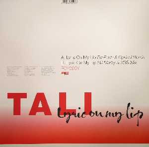 Lyric On My Lip by Tali - 12", UK. 2004. Electronic/Drum n Bass Very Good (VG) Very Good (VG) - vinyl For Sale in Nottingham. - 2