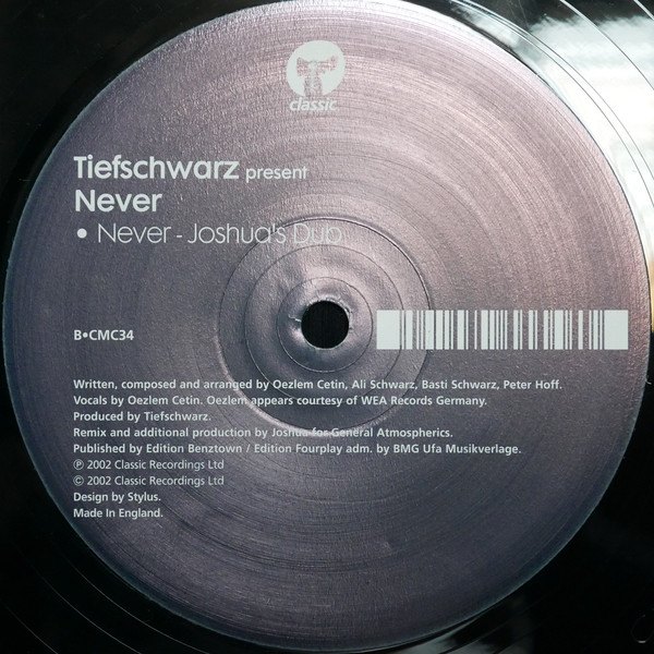 Never by Tiefschwarz - 12", UK. 2002. Electronic/House, Deep House Near Mint (NM or M-) Near Mint (NM or M-) - vinyl For Sale in Nottingham. - 4