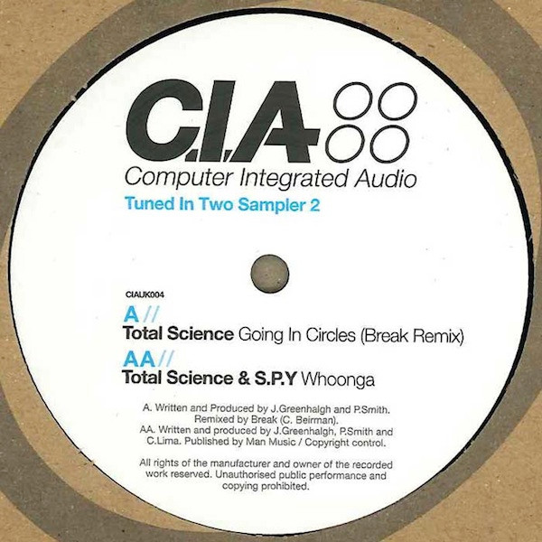 Tuned In Two Sampler 2 by Total Science / Total Science & S.P.Y* - 12", Smplr, UK. 2012. Electronic/Drum n Bass Very Good Plus (VG+) Very Good (VG) vinyl Nottingham.