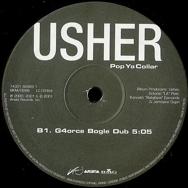 Pop Ya Collar by Usher - 12", Single, Europe. 2001. Electronic, Hip Hop, Funk / Soul/UK Garage, Contemporary R&B Very Good Plus (VG+) Very Good Plus (VG+) - vinyl For Sale in Nottingham. - 3