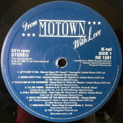 From Motown With Love by Various - 2xLP, Comp, UK. 1987. Funk / Soul, Pop/Soul, Ballad Near Mint (NM or M-) Very Good Plus (VG+) - vinyl For Sale in Nottingham. - 5