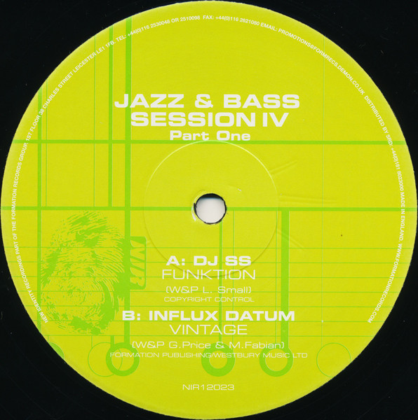 Jazz & Bass Session IV (Part One) by Various - 2x12", UK. 2002. Electronic/Drum n Bass Mint (M) Mint (M) - vinyl For Sale in Nottingham. - 3
