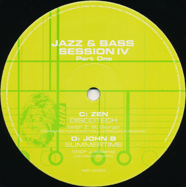 Jazz & Bass Session IV (Part One) by Various - 2x12", UK. 2002. Electronic/Drum n Bass Mint (M) Mint (M) - vinyl For Sale in Nottingham. - 5