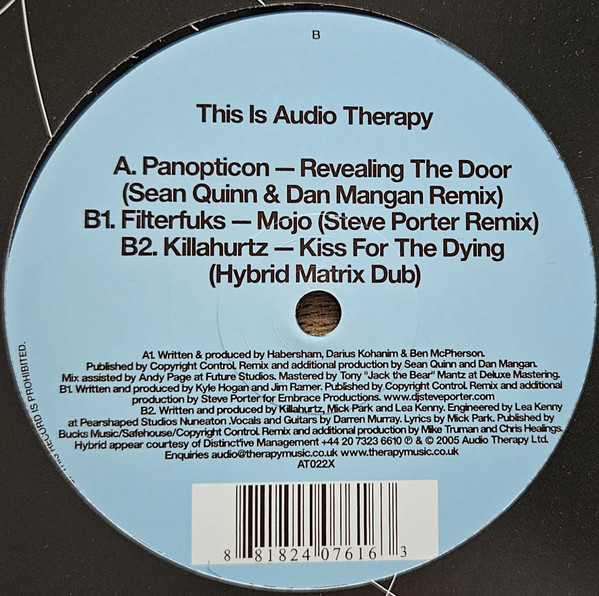 This Is Audio Therapy by Various - 12", UK. 2005. Electronic/Progressive House, Breaks Mint (M) Near Mint (NM or M-) - vinyl For Sale in Nottingham. - 4
