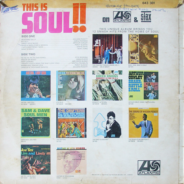 This Is Soul by Various - LP, Album, Comp, Mono, UK. 1968. Funk / Soul/Soul Very Good (VG) Very Good (VG) - vinyl For Sale in Nottingham. - 2
