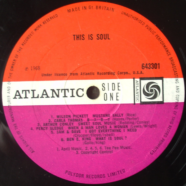 This Is Soul by Various - LP, Album, Comp, Mono, UK. 1968. Funk / Soul/Soul Very Good (VG) Very Good (VG) - vinyl For Sale in Nottingham. - 3