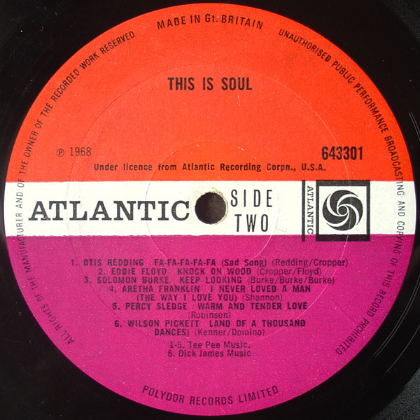 This Is Soul by Various - LP, Album, Comp, Mono, UK. 1968. Funk / Soul/Soul Very Good (VG) Very Good (VG) - vinyl For Sale in Nottingham. - 4