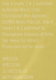 Tum Bin Jiya by Bally Sagoo - 12", Promo, UK. 1996. Electronic/Drum n Bass, Downtempo, Breakbeat Very Good Plus (VG+) Generic - vinyl For Sale in Nottingham. - 5