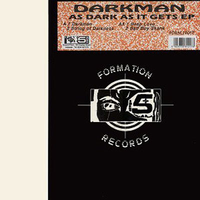 As Dark As It Gets E.P. by Darkman* - 12", EP, UK. 1992. Electronic/Breakbeat, Hardcore Good Plus (G+) Very Good Plus (VG+) vinyl Nottingham.