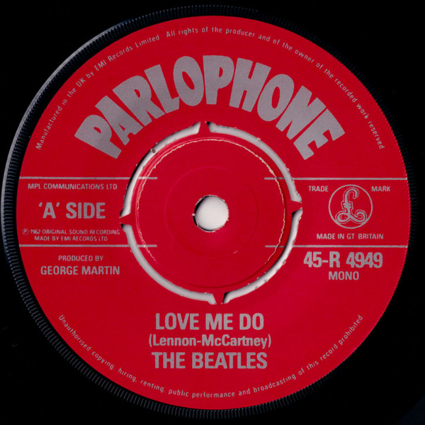 Love Me Do by The Beatles - 7", Mono, RE, UK. 1982. Rock/Beat Very Good Plus (VG+) Very Good (VG) - vinyl For Sale in Nottingham. - 3
