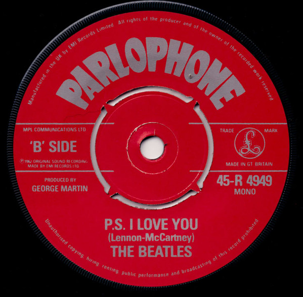 Love Me Do by The Beatles - 7", Mono, RE, UK. 1982. Rock/Beat Very Good Plus (VG+) Very Good (VG) - vinyl For Sale in Nottingham. - 4