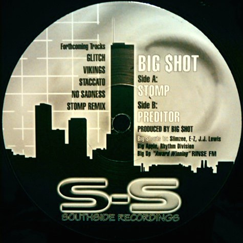 Stomp by Big $hot* - 12", UK. 2003. Electronic/Grime Very Good Plus (VG+) Near Mint (NM or M-) vinyl Nottingham.