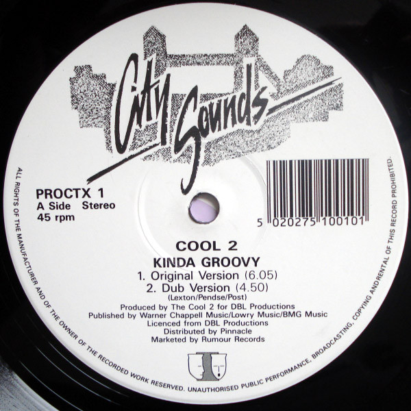 Kinda Groovy (Original Version & Psychotropic Remix) by Cool 2 - 12", UK. 1991. Electronic/House, Acid Jazz, Jazzdance Very Good (VG) Very Good Plus (VG+) - vinyl For Sale in Nottingham. - 2
