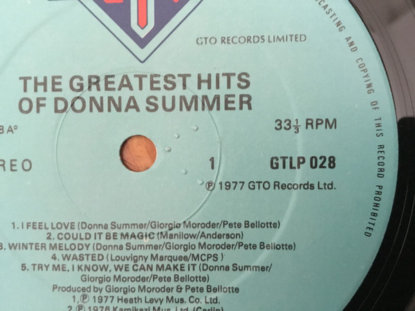 The Greatest Hits Of Donna Summer by Donna Summer - LP, Comp, UK. 1977. Electronic, Funk / Soul/Disco Good Plus (G+) Very Good (VG) - vinyl For Sale in Nottingham. - 7