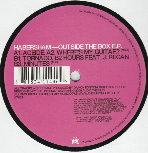 Outside The Box E.P. by Habersham - 12", EP, UK. 2007. Electronic/House, Electro Mint (M) Near Mint (NM or M-) vinyl Nottingham.