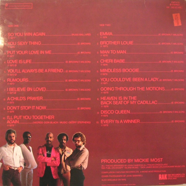 20 Hottest Hits by Hot Chocolate - LP, Comp, UK. 1979. Funk / Soul, Pop/Soul, Disco Very Good Plus (VG+) Very Good Plus (VG+) - vinyl For Sale in Nottingham. - 2