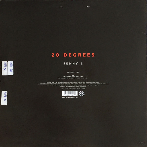 20 Degrees by Jonny L Featuring Silvah Bullet* - 12", Rec, UK. 1998. Electronic, Hip Hop/Drum n Bass, Turntablism Very Good Plus (VG+) Very Good Plus (VG+) - vinyl For Sale in Nottingham. - 4