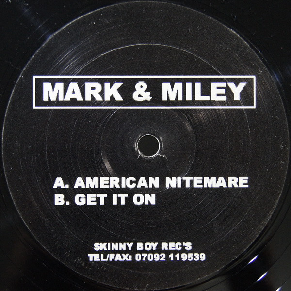 American Nitemare / Get It On by Mark & Miley - 12", UK. 2001. Electronic/UK Garage, Breaks Very Good Plus (VG+) Generic vinyl Nottingham.