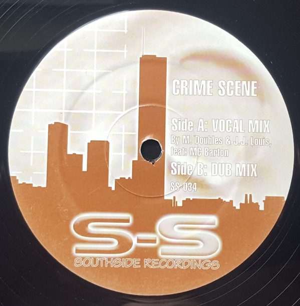 Crime Scene by M. Doubles* & J.J. Louis* Feat: MC Barton* - 12", UK. 2001. Electronic/UK Garage Very Good (VG) Generic vinyl Nottingham.