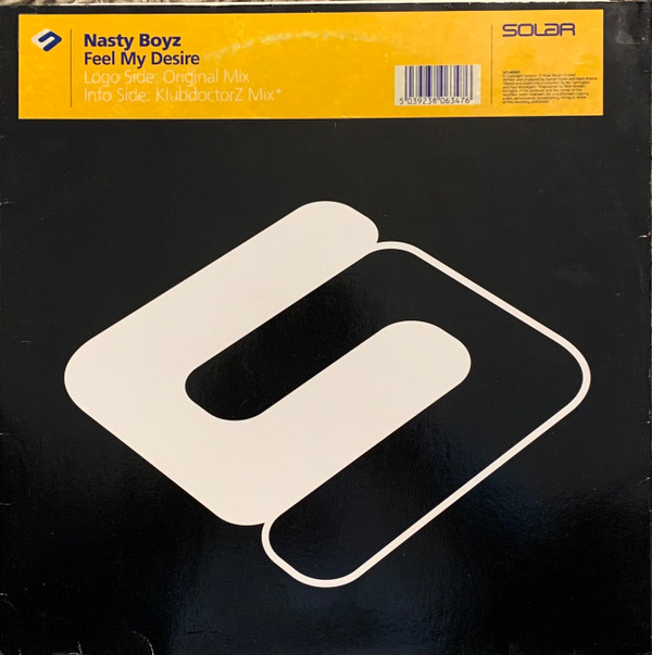 Feel My Desire by Nasty Boyz - 12", UK. 2001. Electronic/Trance, Hard House Very Good Plus (VG+) Very Good Plus (VG+) vinyl Nottingham.