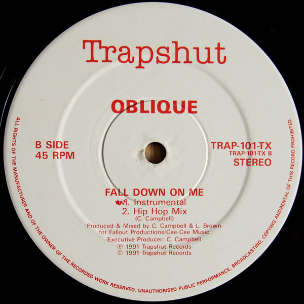 Fall Down On Me by Oblique (3) - 12", UK. 1991. Electronic/House Very Good (VG) Generic - vinyl For Sale in Nottingham. - 2