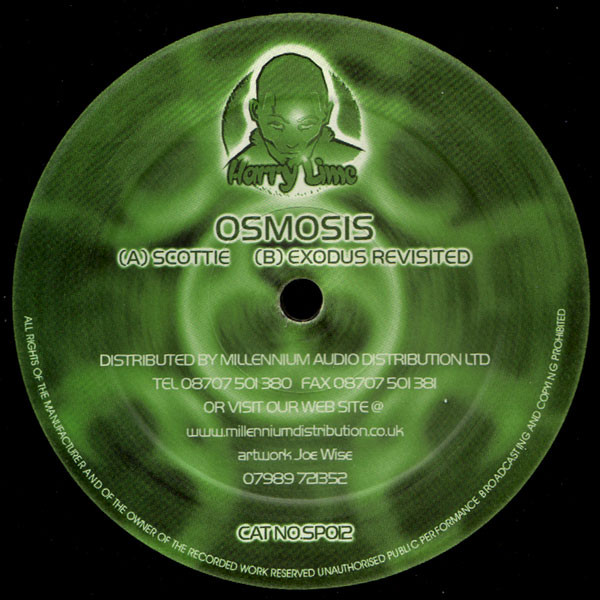 Scottie by Osmosis - 12", UK. 2001. Electronic/UK Garage, Breakbeat Very Good Plus (VG+) Generic vinyl Nottingham.