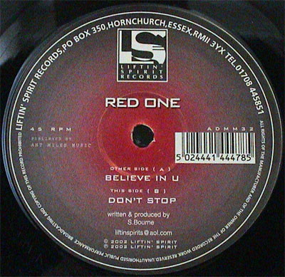 Believe In U / Don't Stop by Red One - 12", UK. 2002. Electronic/Drum n Bass Good (G) Good Plus (G+) - vinyl For Sale in Nottingham. - 4