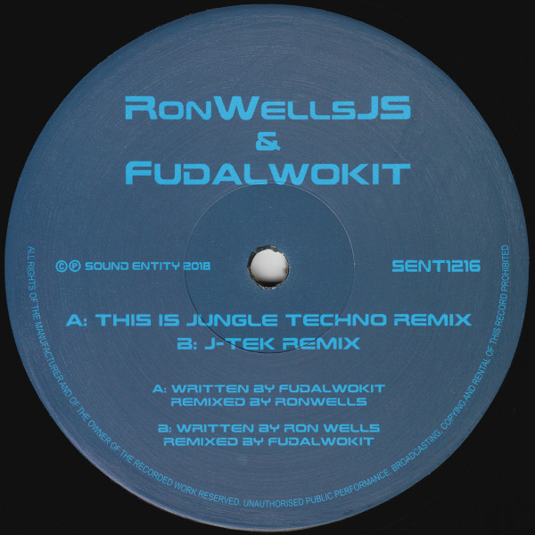 This Is Jungle Techno / J-Tek (Remixes) by RonWellsJS* & Fudalwokit - 12", UK. 2018. Electronic/Hardcore, Jungle, Techno Mint (M) Generic vinyl Nottingham.