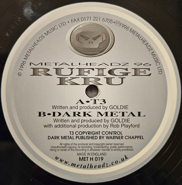 T3 by Rufige Kru - 12", Single, UK. 1996. Electronic/Drum n Bass Near Mint (NM or M-) Near Mint (NM or M-) - vinyl For Sale in Nottingham. - 3