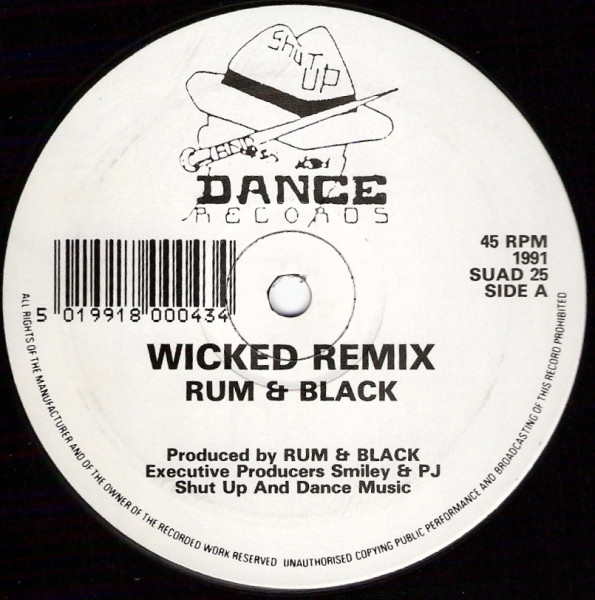 Wicked (Remix) / Zombies At Dawn by Rum & Black - 12", UK. 1991. Electronic/Breakbeat, Hardcore Very Good (VG) Generic vinyl Nottingham.