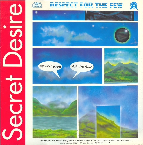 Respect For The Few by Secret Desire - 12", UK. 1991. Electronic/Breaks, Techno Very Good Plus (VG+) Very Good Plus (VG+) vinyl Nottingham.