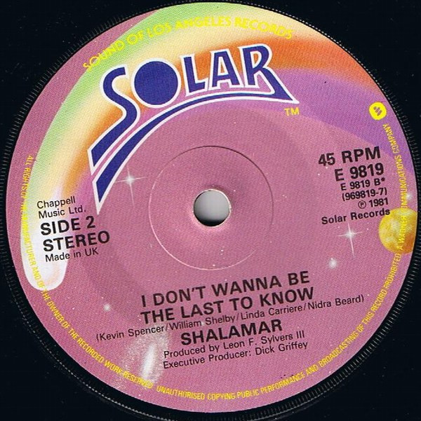Dead Giveaway by Shalamar - 7", Single, UK. 1983. Electronic, Funk / Soul/Electro, Synth-pop, Funk, Soul Very Good (VG) Very Good (VG) - vinyl For Sale in Nottingham. - 4