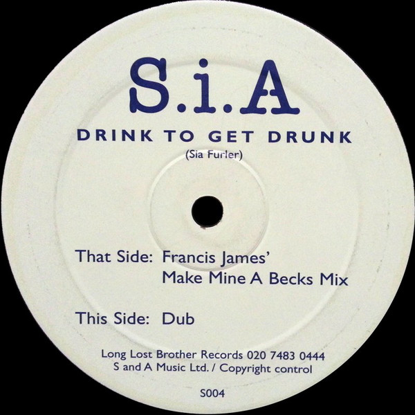 Drink To Get Drunk by S.i.A* - 12", UK. 2000. Electronic/UK Garage, Breaks Near Mint (NM or M-) Generic vinyl Nottingham.