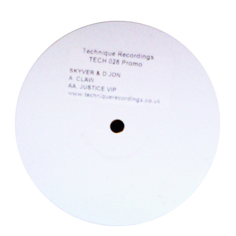 Claw / Justice (VIP) by Skyver & D Jon - 12", Promo, W/Lbl, sti, UK. 2005. Electronic/Drum n Bass Very Good Plus (VG+) Generic vinyl Nottingham.