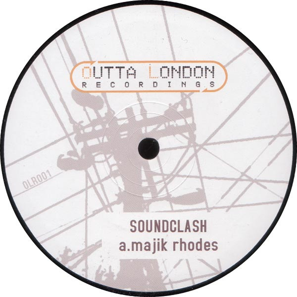 Majik Rhodes / All Night Long by Soundclash (3) - 12", UK. 2006. Electronic/Drum n Bass Good Plus (G+) Generic vinyl Nottingham.