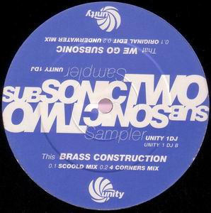 Brass Construction by Subsonic 2 - 12", Promo, UK. 1990. Hip Hop/ Very Good Plus (VG+) Generic vinyl Nottingham.