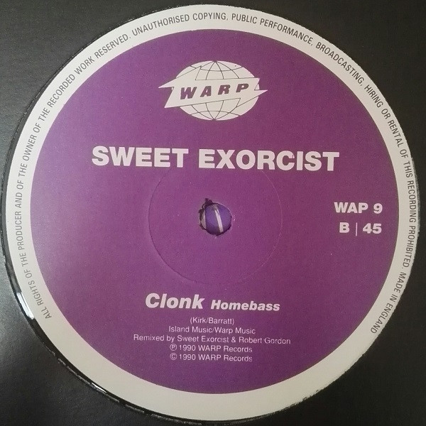 Clonk by Sweet Exorcist - 12", UK. 1990. Electronic/Bleep, Minimal Techno Very Good Plus (VG+) Generic - vinyl For Sale in Nottingham. - 3