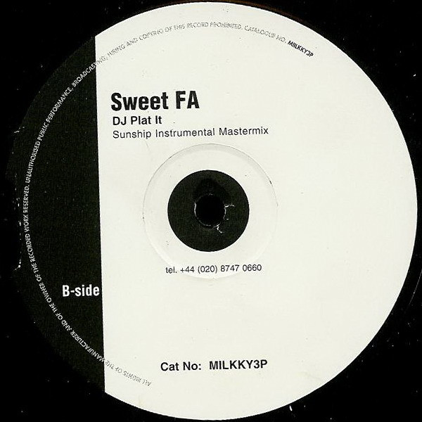 DJ Play It (Sunship Remixes) by Sweet FA* - 12", UK. 2000. Electronic/UK Garage Very Good Plus (VG+) Generic - vinyl For Sale in Nottingham. - 2