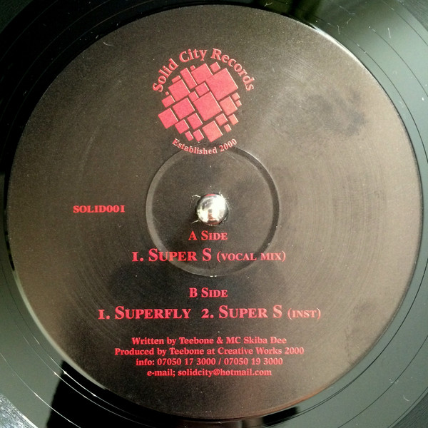 Super S by Teebone & Skibadee - 12", UK. 2000. Electronic/UK Garage Very Good (VG) Generic vinyl Nottingham.