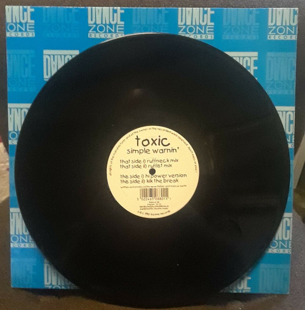 Simple Warnin' by Toxic - 12", UK. 1992. Electronic/Breakbeat, Hardcore Near Mint (NM or M-) Very Good (VG) - vinyl For Sale in Nottingham. - 4