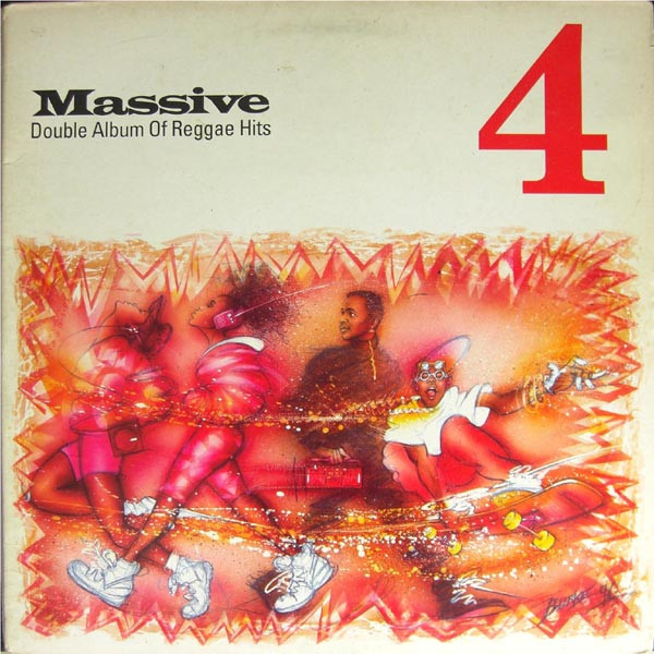 Massive 4 (Double Album Of Reggae Hits) by Various - 2xLP, Comp, UK. 1990. Reggae/Dancehall, Lovers Rock Very Good (VG) Generic vinyl Nottingham.