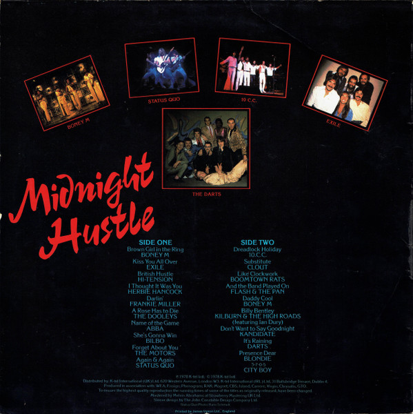 Midnight Hustle by Various - LP, Comp, UK. 1978. Rock, Funk / Soul, Pop/Pop Rock, Soul, Funk, Disco Very Good (VG) Very Good (VG) - vinyl For Sale in Nottingham. - 2