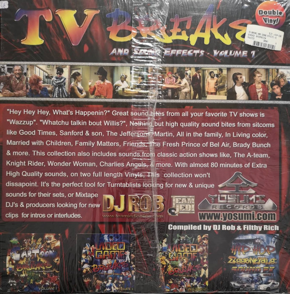 TV Breaks (And Sound Effects) Vol. 1 by Various - 2xLP, US. 2005. Electronic, Hip Hop/Breakbeat, Cut-up/DJ, DJ Battle Tool Near Mint (NM or M-) Near Mint (NM or M-) - vinyl For Sale in Nottingham. - 2