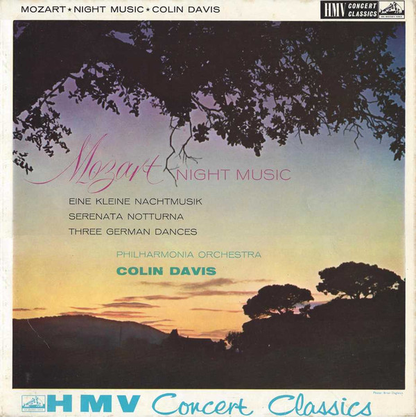 Night Music by Mozart*, Philharmonia Orchestra, Colin Davis* - LP, Mono, RE, UK. 0. Classical/Classical, Serenade, Orchestra Very Good (VG) Good Plus (G+) vinyl Nottingham.
