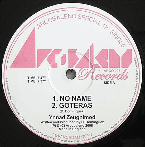 No Name by Ynnad Zeugnimod - 12", Adv, UK. 2008. Electronic/Techno, Tech House Near Mint (NM or M-) Very Good Plus (VG+) - vinyl For Sale in Nottingham. - 2
