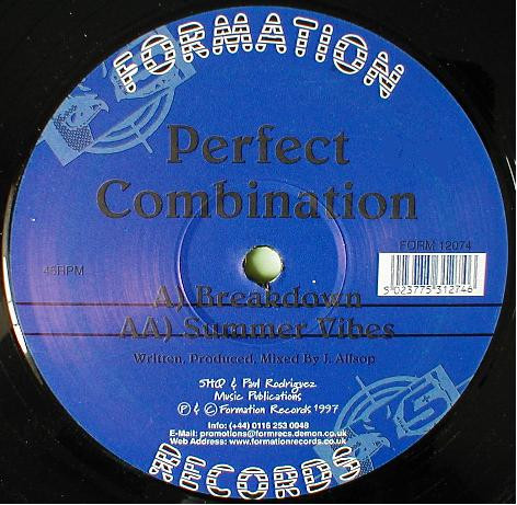 Breakdown / Summer Vibes by Perfect Combination - 12", UK. 1997. Electronic/Drum n Bass Mint (M) Generic vinyl Nottingham.