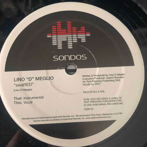 Swared by Lino "D" Meglio - 12", US. 2005. Electronic/Progressive House Mint (M) Mint (M) - vinyl For Sale in Nottingham. - 3